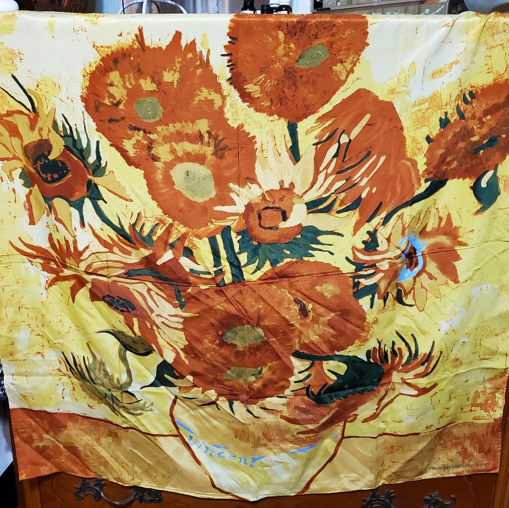 Silk? Scarf Van Gogh Sunflowers
